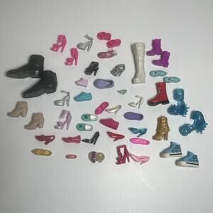 Lot of Barbie Doll Shoes Singles Heels Boots Mismatched Replacements Some Pairs